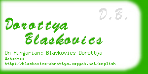 dorottya blaskovics business card
